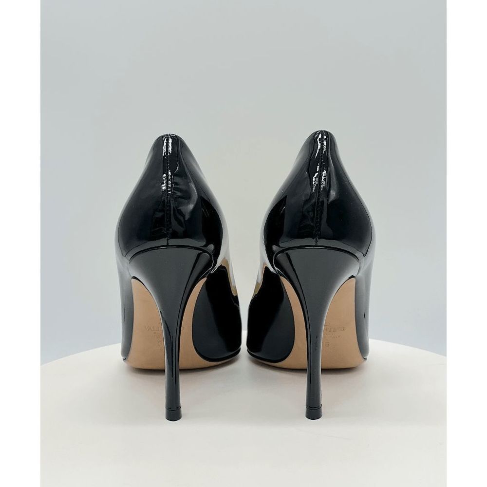 Valentino Garavani One Stud 100mm Pointed-toe Patent Leather Pumps EU 40 Black - Picture 10 of 11